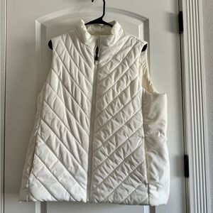 Lands End Ivory Quilted Vest - Size XL